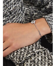 GUESS SHINING WINTER Pulsera con flor y cristales SILVER - Pulseras - 2