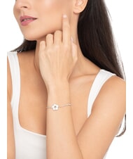 GUESS SHINING WINTER Pulsera con flor y cristales SILVER - Pulseras - 3