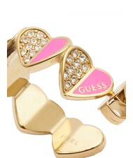 GUESS LOVELY GUESS Pendientes de coraz&oacute;n esmaltados oro amarillo/fucsia - Pendientes - 3