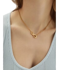 GUESS AMORE Collar de dos vueltas con charm de infinito oro amarillo - Collares - 2