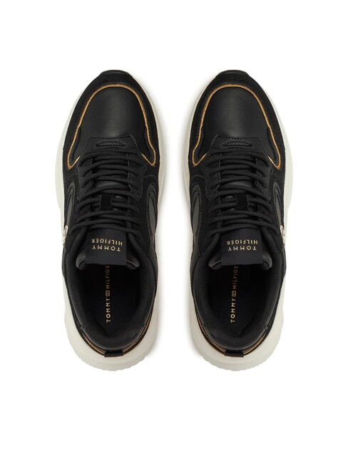 CHUNKY FASHION Zapatillas de cuero negro - Zapatos Mujer