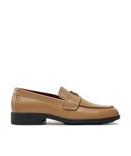 TOMMY HILFIGER THE LEATHER CLASSIC Mocasines de piel para mujer caqui - Zapatos Mujer - 2
