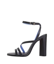 TOMMY HILFIGER TH LEATHER BLOCK Sandalias altas de piel con tira en el tobillo negro - Zapatos Mujer - 2