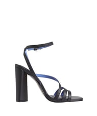 TOMMY HILFIGER TH LEATHER BLOCK Sandalias altas de piel con tira en el tobillo negro - Zapatos Mujer - 3