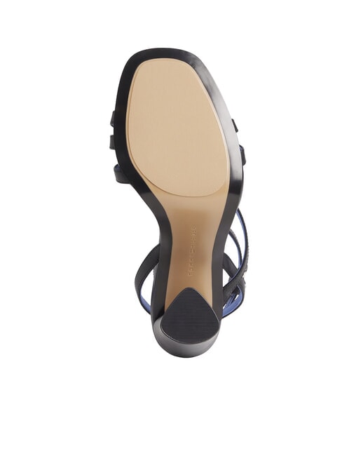 TH LEATHER BLOCK Sandalias altas de piel con tira en el tobillo negro - Zapatos Mujer