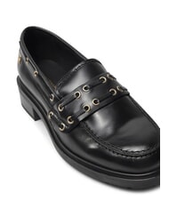 TOMMY HILFIGER CHUNKY NAUTICAL EYELETS  mocasines de cuero negro - Zapatos Mujer - 3