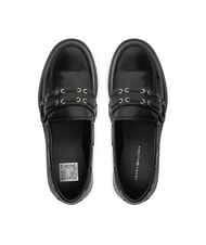 TOMMY HILFIGER CHUNKY NAUTICAL EYELETS  mocasines de cuero negro - Zapatos Mujer - 4