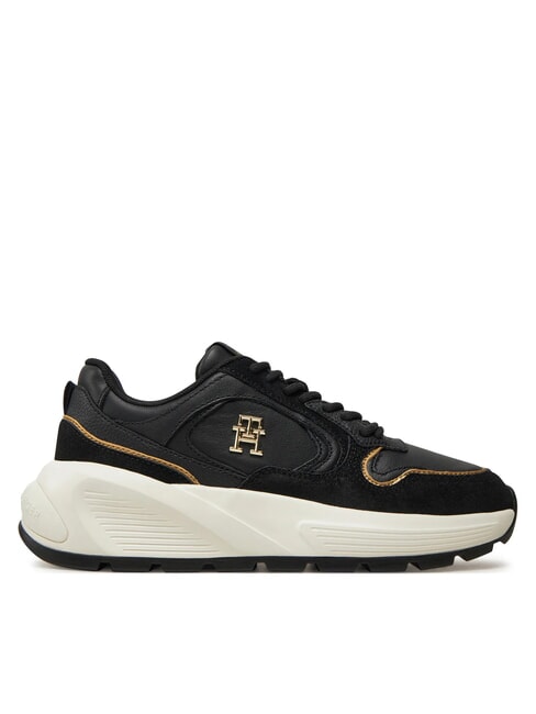 CHUNKY FASHION Zapatillas de cuero negro - Zapatos Mujer
