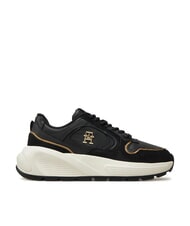 TOMMY HILFIGER CHUNKY FASHION Zapatillas de cuero negro - Zapatos Mujer - 2