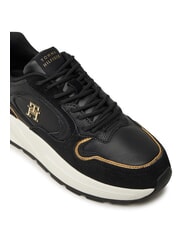TOMMY HILFIGER CHUNKY FASHION Zapatillas de cuero negro - Zapatos Mujer - 3