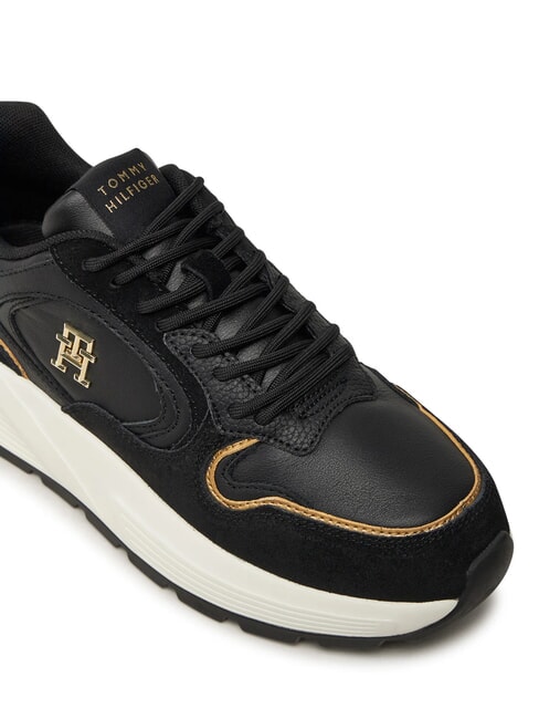 CHUNKY FASHION Zapatillas de cuero negro - Zapatos Mujer