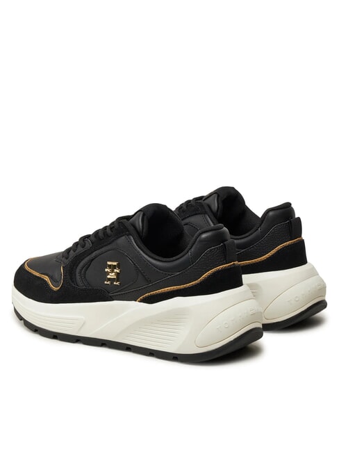 CHUNKY FASHION Zapatillas de cuero negro - Zapatos Mujer