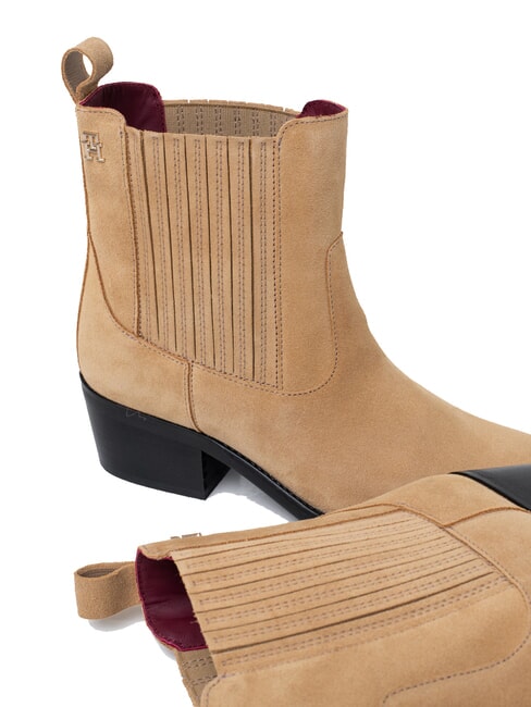 TH SUEDE COWBOY Botines tejanos de ante caqui - Zapatos Mujer