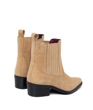 TOMMY HILFIGER TH SUEDE COWBOY Botines tejanos de ante caqui - Zapatos Mujer - 4