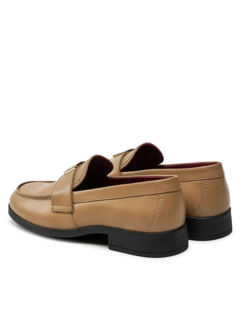 THE LEATHER CLASSIC Mocasines de piel para mujer caqui - Zapatos Mujer