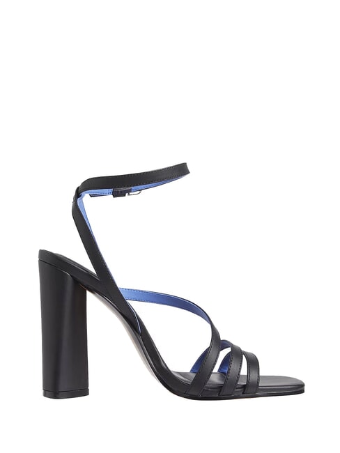 TH LEATHER BLOCK Sandalias altas de piel con tira en el tobillo negro - Zapatos Mujer