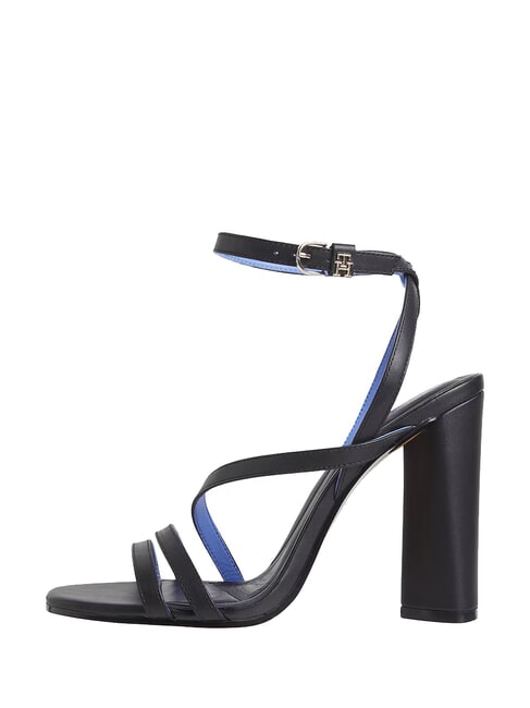 TH LEATHER BLOCK Sandalias altas de piel con tira en el tobillo negro - Zapatos Mujer