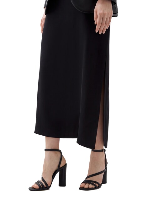 TH LEATHER BLOCK Sandalias altas de piel con tira en el tobillo negro - Zapatos Mujer