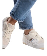 TOMMY HILFIGER SUEDE STRIPES BASKET Zapatillas de piel de ante beige - Zapatos Mujer - 6