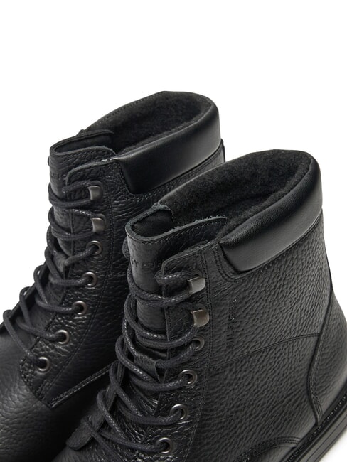 HILFIGER OUTDOOR Botines de piel con cuello acolchado negro - Zapatos Hombre