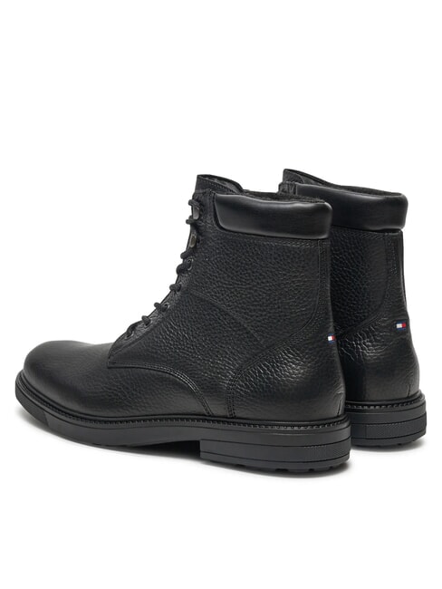 HILFIGER OUTDOOR Botines de piel con cuello acolchado negro - Zapatos Hombre