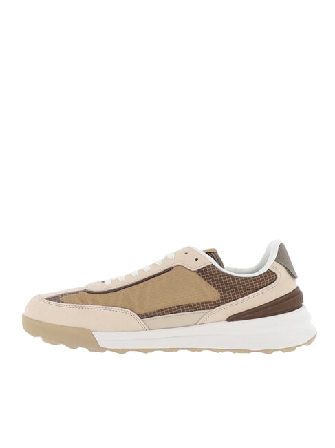 RETRO RUNNER Zapatillas de piel y tela beige - Zapatos Hombre