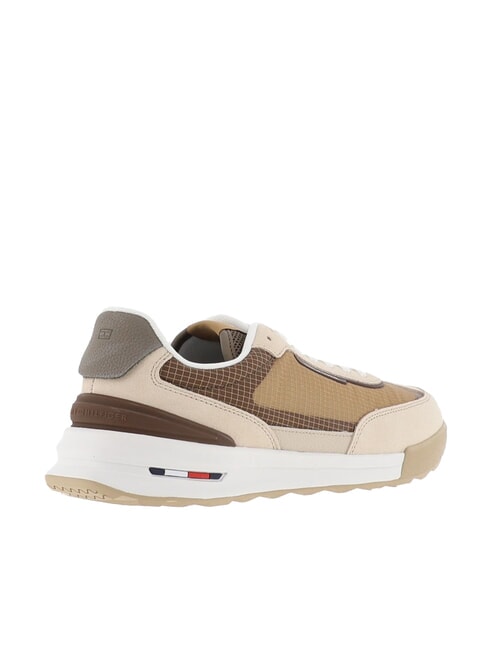RETRO RUNNER Zapatillas de piel y tela beige - Zapatos Hombre