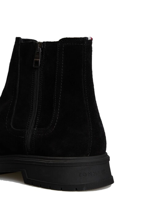 HILFIGER SUEDE Botines de ante con cremallera negro - Zapatos Hombre