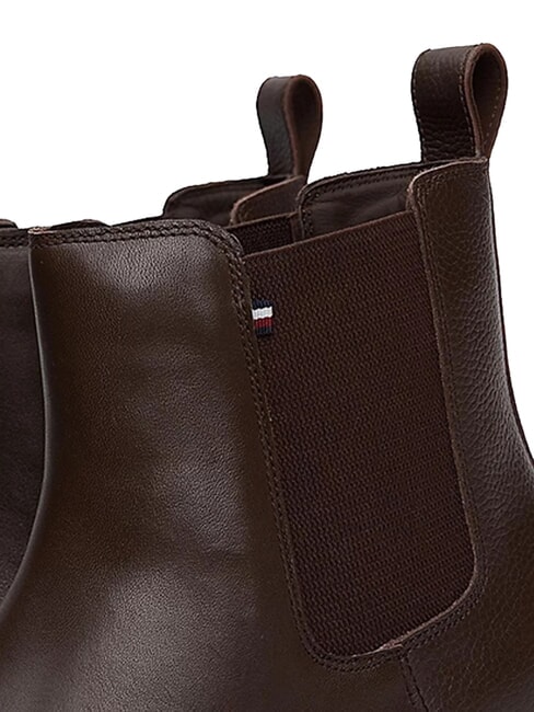 FLEXIBLE HILFIGER Botines de piel para hombre marr&oacute;n - Zapatos Hombre