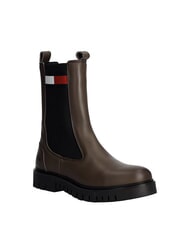 TOMMY HILFIGER TH JEANS Botines de piel marr&oacute;n - Zapatos Mujer - 3