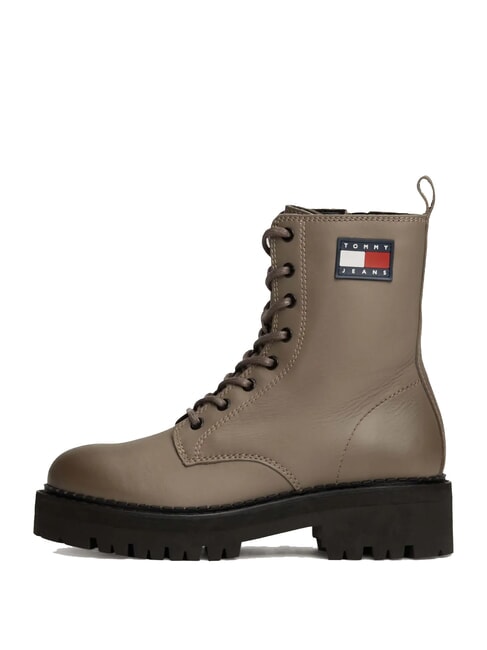 TOMMY JEANS Urban Lace Up Botines de piel gris - Zapatos Mujer