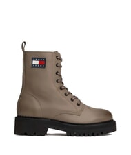 TOMMY HILFIGER TOMMY JEANS Urban Lace Up Botines de piel gris - Zapatos Mujer - 3