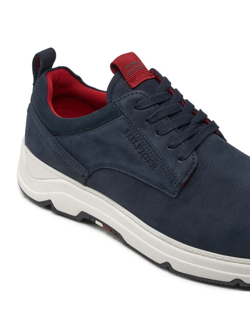 HILFIGER NUBUCK MIX Zapatillas de piel nobuk azul - Zapatos Hombre