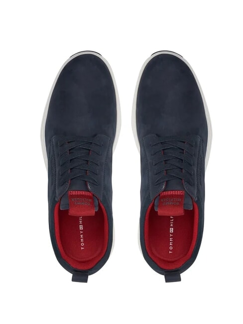 HILFIGER NUBUCK MIX Zapatillas de piel nobuk azul - Zapatos Hombre
