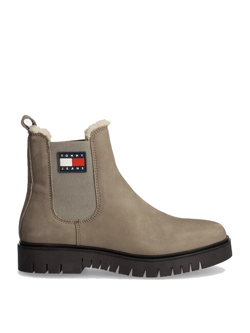 TH JEANS Botines de piel nobuk caqui - Zapatos Mujer
