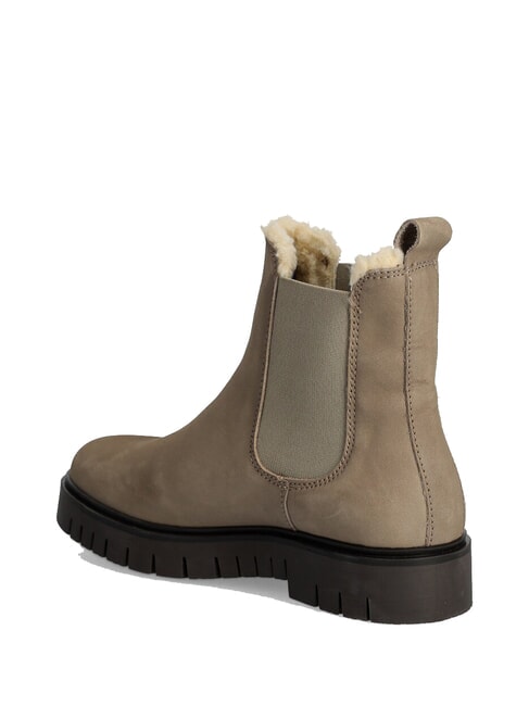 TH JEANS Botines de piel nobuk caqui - Zapatos Mujer