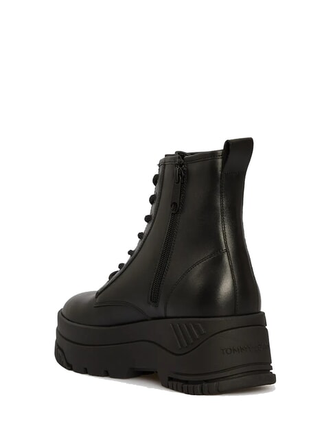 TH JEANS Botines de plataforma de piel con cremallera negro - Zapatos Mujer