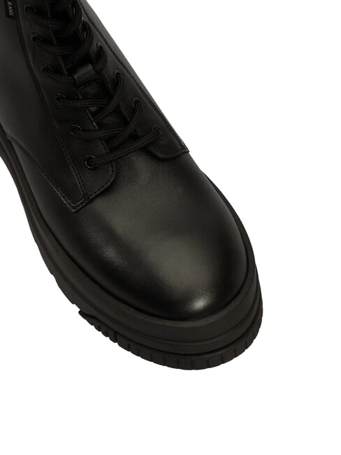 TH JEANS Botines de plataforma de piel con cremallera negro - Zapatos Mujer