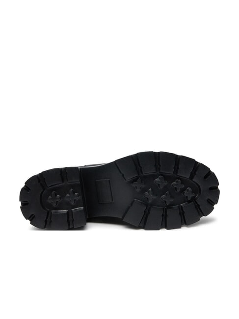 TH JEANS Botines de piel con tac&oacute;n medio negro - Zapatos Mujer