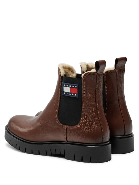 TH JEANS Botines de piel marr&oacute;n - Zapatos Mujer