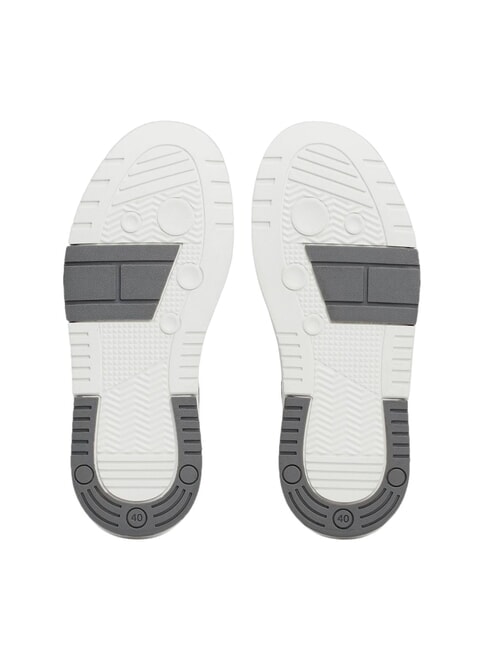 TOMMY JEANS Zapatillas de cuero plata blanca - Zapatos Mujer