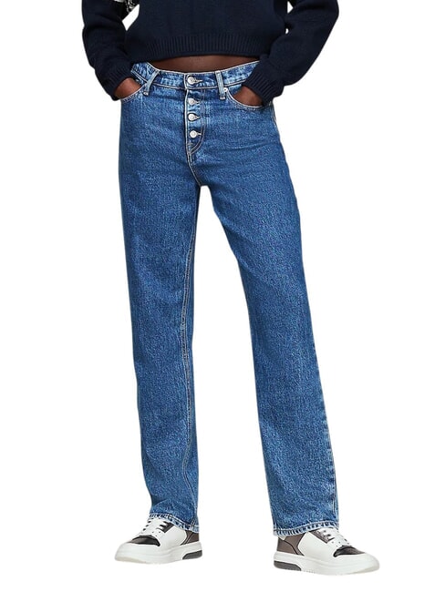 TOMMY JEANS Zapatillas de cuero plata blanca - Zapatos Mujer