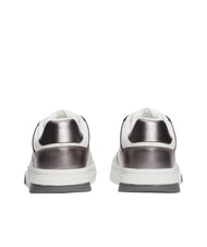 TOMMY HILFIGER TOMMY JEANS Zapatillas de cuero plata blanca - Zapatos Mujer - 4