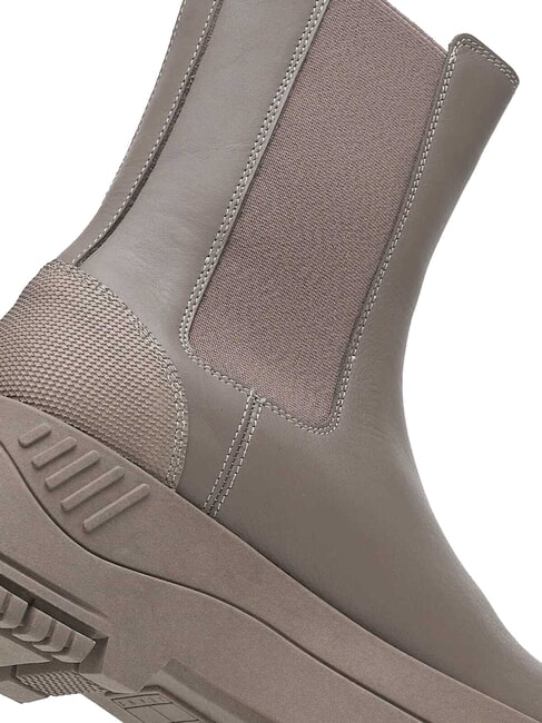 TH JEANS  Botines altos de piel gris - Zapatos Mujer