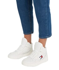 TOMMY HILFIGER TJW NEW BASKET MC Zapatillas de cuero crudo - Zapatos Mujer - 6