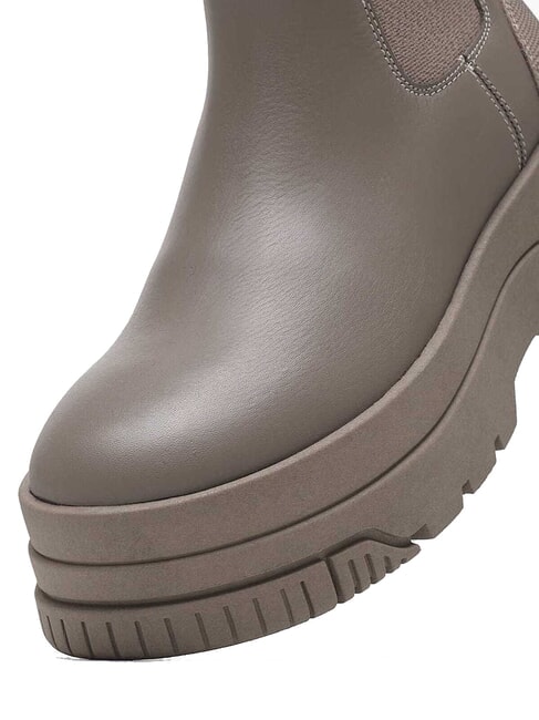 TH JEANS  Botines altos de piel gris - Zapatos Mujer