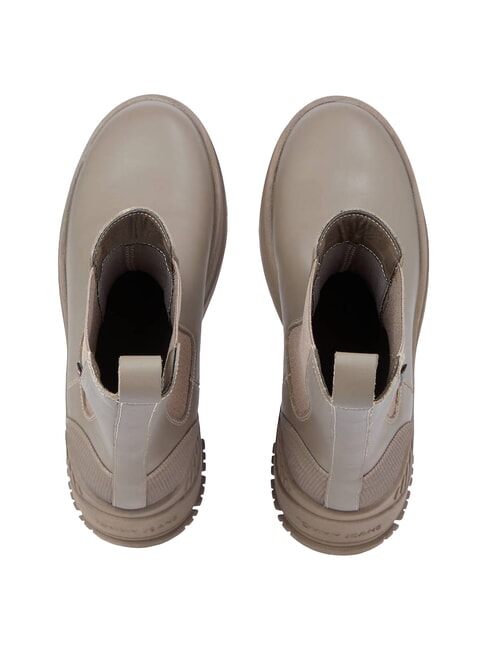 TH JEANS  Botines altos de piel gris - Zapatos Mujer