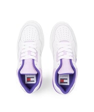TOMMY HILFIGER TJW NEW BASKET Zapatillas de cuero p&uacute;rpura - Zapatos Mujer - 5