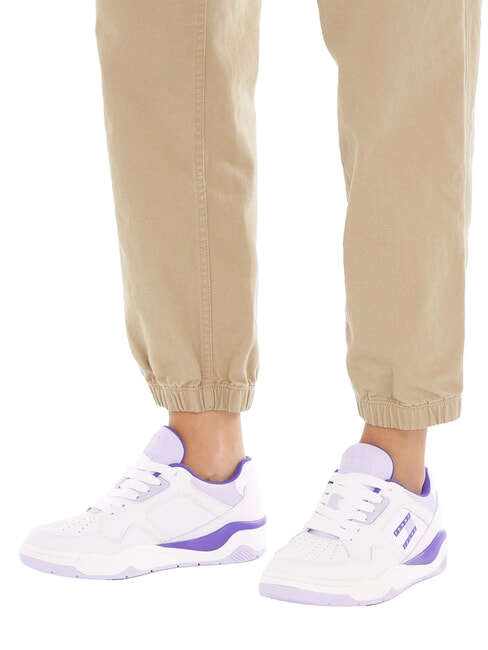 TJW NEW BASKET Zapatillas de cuero p&uacute;rpura - Zapatos Mujer