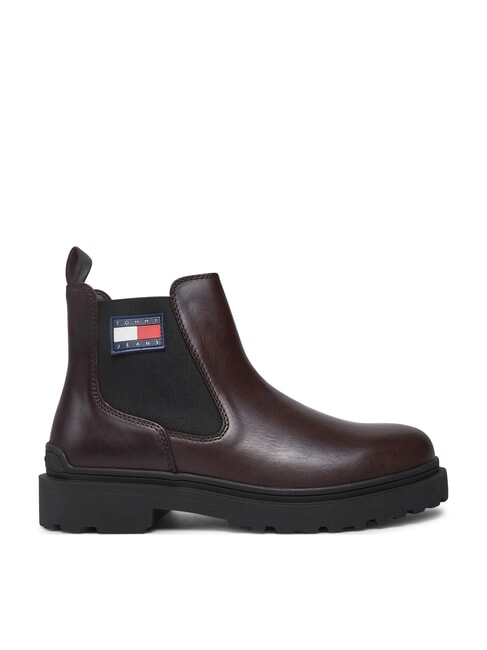TOMMY JEANS CHELSEA LEATHER  Botines de piel marr&oacute;n - Zapatos Hombre